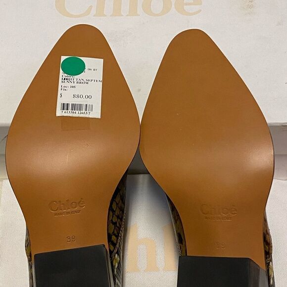 Chloe Sunny Brown Leather Embossed - Picture 9 of 12